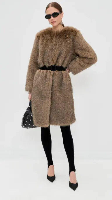 Proenza Schouler White Label Khai Coat In Faux Fur | Thumbnail 5 Proenza Schouler White Label Khai Coat In Faux Fur | Thumbnail 5