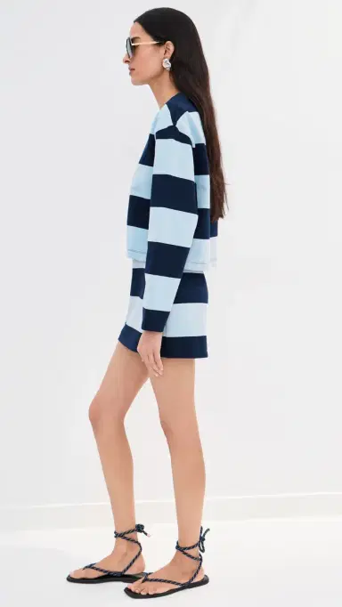 LE BOP Brie triped Skirt Ice Blue/Midnight | Thumbnail 4 LE BOP Brie triped Skirt Ice Blue/Midnight | Thumbnail 4