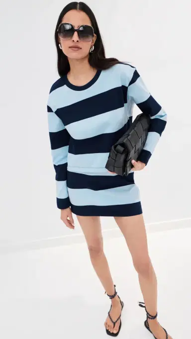 LE BOP Brie triped Skirt Ice Blue/Midnight | Thumbnail 5 LE BOP Brie triped Skirt Ice Blue/Midnight | Thumbnail 5