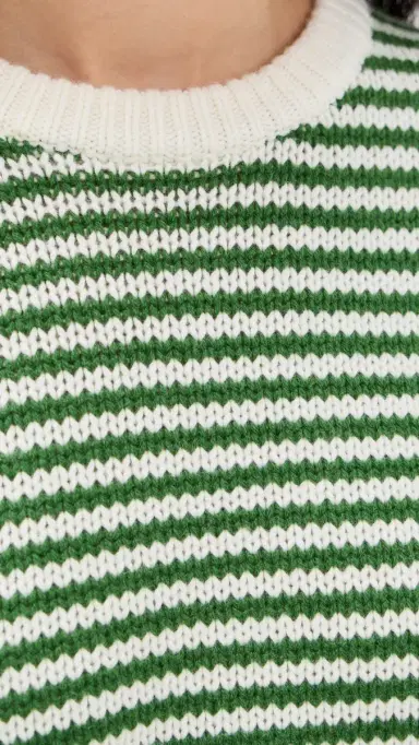 Secular Wool Knit Sweater Green Stripe | Thumbnail 6 Secular Wool Knit Sweater Green Stripe | Thumbnail 6