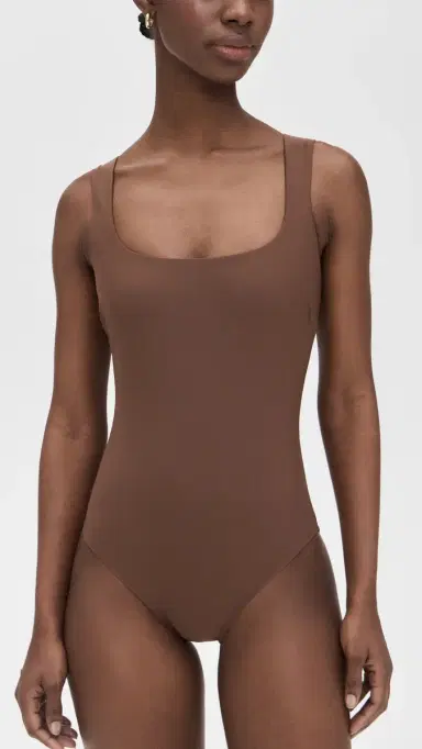 Stylest Square Neck Tank One Piece Cocoa | Thumbnail 2 Stylest Square Neck Tank One Piece Cocoa | Thumbnail 2