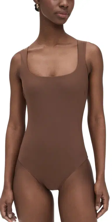 Stylest Square Neck Tank One Piece Cocoa | Thumbnail 1 Stylest Square Neck Tank One Piece Cocoa | Thumbnail 1