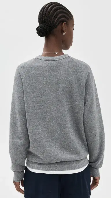Aviator Nation Logo Crew Sweatshirt Heather Grey M | Thumbnail 3 Aviator Nation Logo Crew Sweatshirt Heather Grey M | Thumbnail 3