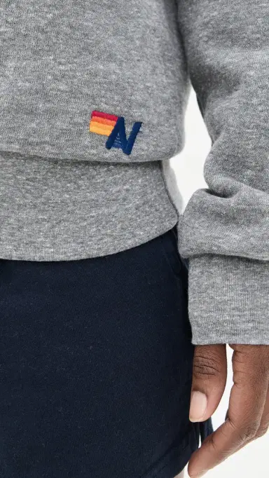 Aviator Nation Logo Crew Sweatshirt Heather Grey M | Thumbnail 6 Aviator Nation Logo Crew Sweatshirt Heather Grey M | Thumbnail 6