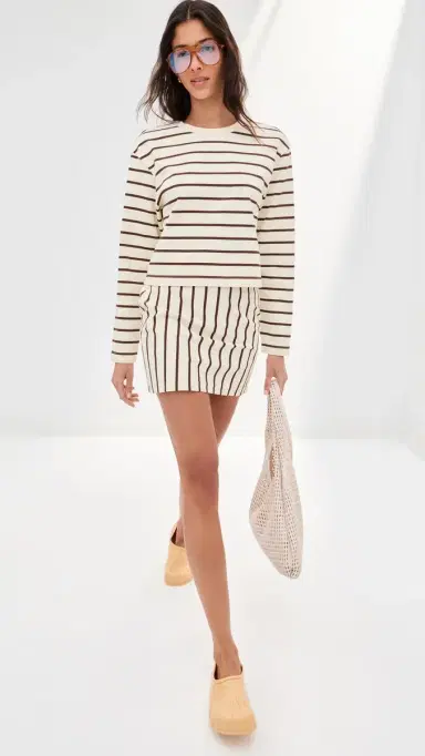 LE BOP Brie triped Skirt Chocolate/ | Thumbnail 5 LE BOP Brie triped Skirt Chocolate/ | Thumbnail 5