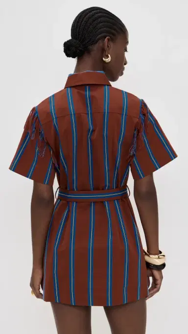 ALÉMAIS Noura Fringe Mini Dress Stripe | Thumbnail 3 ALÉMAIS Noura Fringe Mini Dress Stripe | Thumbnail 3