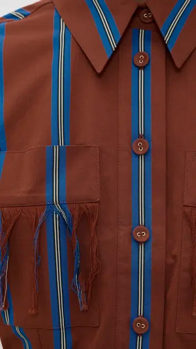 ALÉMAIS Noura Fringe Mini Dress Stripe | Thumbnail 6 ALÉMAIS Noura Fringe Mini Dress Stripe | Thumbnail 6