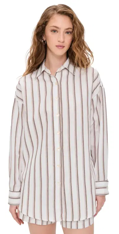 Vitamin A Playa Boyfriend Shirt Earth Stripe | Thumbnail 1 Vitamin A Playa Boyfriend Shirt Earth Stripe | Thumbnail 1