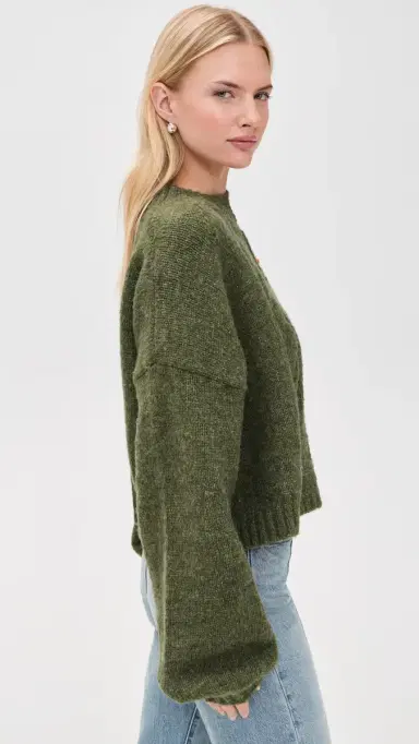 Lisa Says Gah Canonbury Cardigan Hunter Green | Thumbnail 4 Lisa Says Gah Canonbury Cardigan Hunter Green | Thumbnail 4