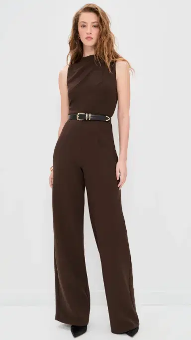 BLACK HALO Corrine Jumpsuit Espresso 0 | Thumbnail 2 BLACK HALO Corrine Jumpsuit Espresso 0 | Thumbnail 2