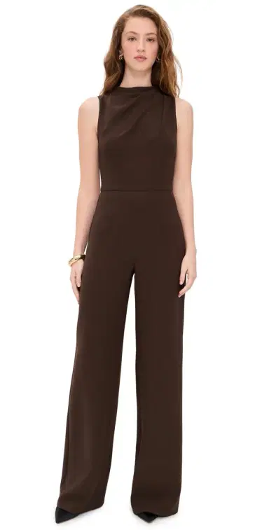 BLACK HALO Corrine Jumpsuit Espresso 0 | Thumbnail 1 BLACK HALO Corrine Jumpsuit Espresso 0 | Thumbnail 1