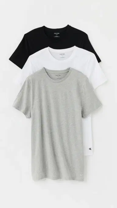 Calvin Klein Underwear Cotton Classic 3-Pack Crewneck T-hirt Black/White/Grey | Thumbnail 2 Calvin Klein Underwear Cotton Classic 3-Pack Crewneck T-hirt Black/White/Grey | Thumbnail 2