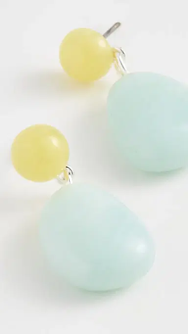 Madewell Semi-Precious Double Drop Earrings Amazonite Multi One Size | Thumbnail 4 Madewell Semi-Precious Double Drop Earrings Amazonite Multi One Size | Thumbnail 4