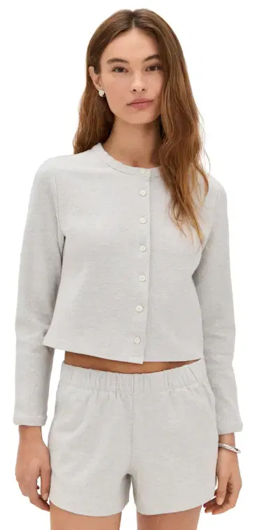 Alex Mill Coco Sport Cardigan Heather Grey | Thumbnail 1 Alex Mill Coco Sport Cardigan Heather Grey | Thumbnail 1
