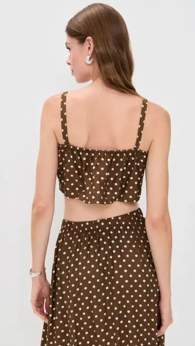 LE BOP artha Cropped Top Chocolate Dot | Thumbnail 3 LE BOP artha Cropped Top Chocolate Dot | Thumbnail 3