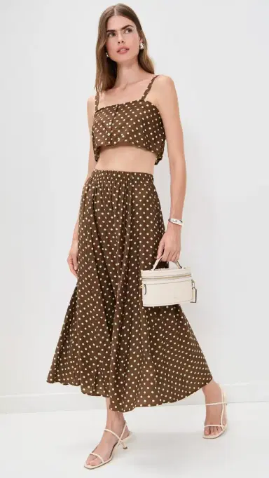 LE BOP artha Cropped Top Chocolate Dot | Thumbnail 5 LE BOP artha Cropped Top Chocolate Dot | Thumbnail 5