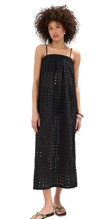 LE BOP Camille Maxi Dress Black Eyelet | Thumbnail 1 LE BOP Camille Maxi Dress Black Eyelet | Thumbnail 1