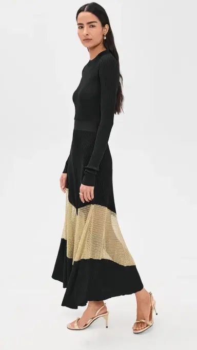 Ulla Johnson Roanne Dress Gold Noir | Thumbnail 4 Ulla Johnson Roanne Dress Gold Noir | Thumbnail 4