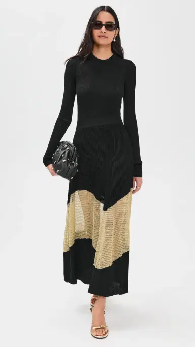 Ulla Johnson Roanne Dress Gold Noir | Thumbnail 5 Ulla Johnson Roanne Dress Gold Noir | Thumbnail 5