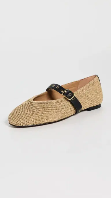 Madewell The Remy Mary Jane Flat in Straw Natural Multi 7 | Thumbnail 2 Madewell The Remy Mary Jane Flat in Straw Natural Multi 7 | Thumbnail 2