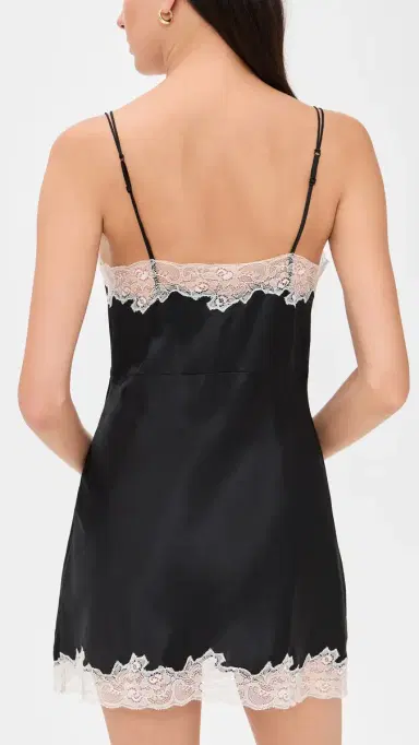 Only Hearts Silk Charmeuse Mini Slip Black/Vintage | Thumbnail 3 Only Hearts Silk Charmeuse Mini Slip Black/Vintage | Thumbnail 3
