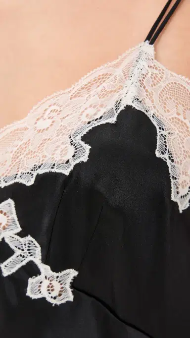 Only Hearts Silk Charmeuse Mini Slip Black/Vintage | Thumbnail 6 Only Hearts Silk Charmeuse Mini Slip Black/Vintage | Thumbnail 6