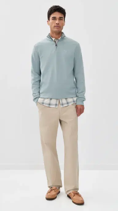 Barbour Essential Honeycomb Half Zip Sweater Slate | Thumbnail 5 Barbour Essential Honeycomb Half Zip Sweater Slate | Thumbnail 5