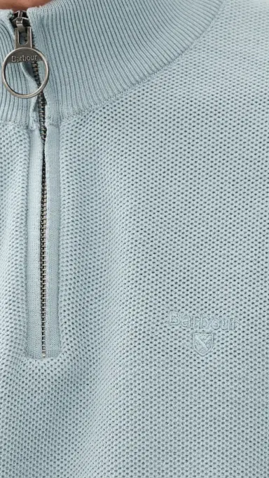 Barbour Essential Honeycomb Half Zip Sweater Slate | Thumbnail 6 Barbour Essential Honeycomb Half Zip Sweater Slate | Thumbnail 6