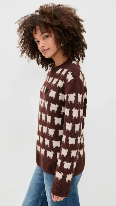 Rowing Blazers Warm & Wonderful Oversized Wool heep Pullover Brown | Thumbnail 4 Rowing Blazers Warm & Wonderful Oversized Wool heep Pullover Brown | Thumbnail 4