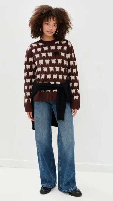 Rowing Blazers Warm & Wonderful Oversized Wool heep Pullover Brown | Thumbnail 5 Rowing Blazers Warm & Wonderful Oversized Wool heep Pullover Brown | Thumbnail 5