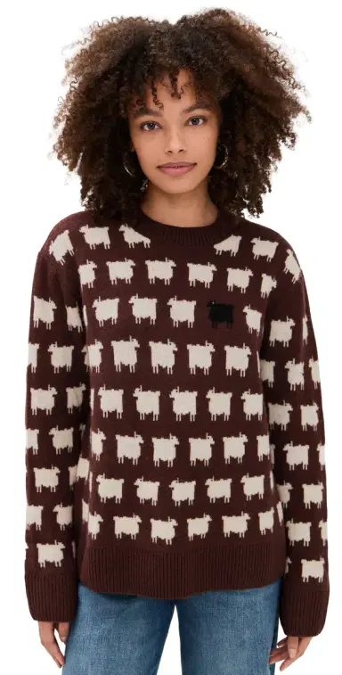 Rowing Blazers Warm & Wonderful Oversized Wool heep Pullover Brown | Thumbnail 1 Rowing Blazers Warm & Wonderful Oversized Wool heep Pullover Brown | Thumbnail 1