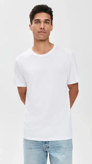 Marine Layer ignature Crew Tee Pure White | Thumbnail 2 Marine Layer ignature Crew Tee Pure White | Thumbnail 2