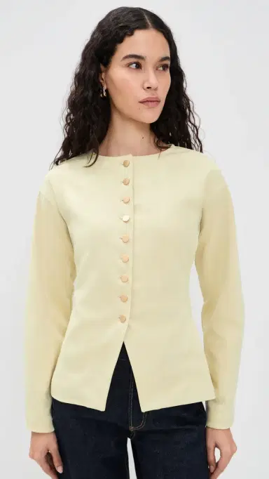 4th & Reckless Levony Faux Suede Blazer Buttercream | Thumbnail 2 4th & Reckless Levony Faux Suede Blazer Buttercream | Thumbnail 2