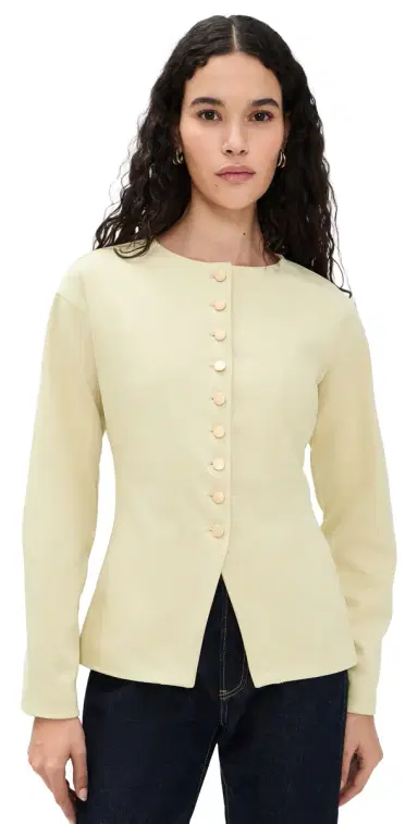 4th & Reckless Levony Faux Suede Blazer Buttercream | Thumbnail 1 4th & Reckless Levony Faux Suede Blazer Buttercream | Thumbnail 1