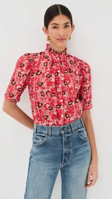 Alix of Bohemia Winnie Rougewood Shirt Medium Red | Thumbnail 2 Alix of Bohemia Winnie Rougewood Shirt Medium Red | Thumbnail 2