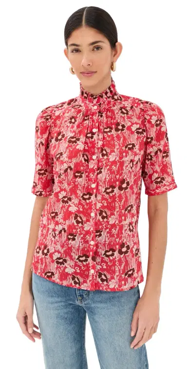 Alix of Bohemia Winnie Rougewood Shirt Medium Red | Thumbnail 1 Alix of Bohemia Winnie Rougewood Shirt Medium Red | Thumbnail 1
