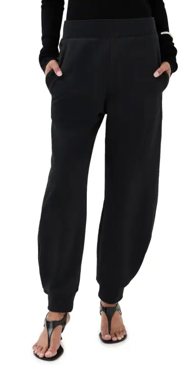 Tibi Calder Long Length Sweatpants Black | Thumbnail 1 Tibi Calder Long Length Sweatpants Black | Thumbnail 1