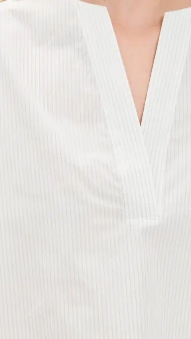 FRAME The V Neck Popover Top Cream ulti | Thumbnail 6 FRAME The V Neck Popover Top Cream ulti | Thumbnail 6