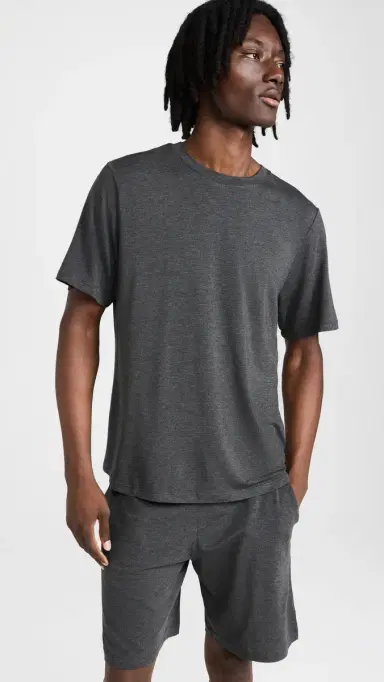Eberjey Henry Modal Short PJ et Charcoal Heather | Thumbnail 2 Eberjey Henry Modal Short PJ et Charcoal Heather | Thumbnail 2