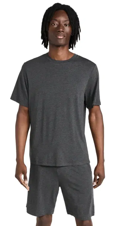 Eberjey Henry Modal Short PJ et Charcoal Heather | Thumbnail 1 Eberjey Henry Modal Short PJ et Charcoal Heather | Thumbnail 1