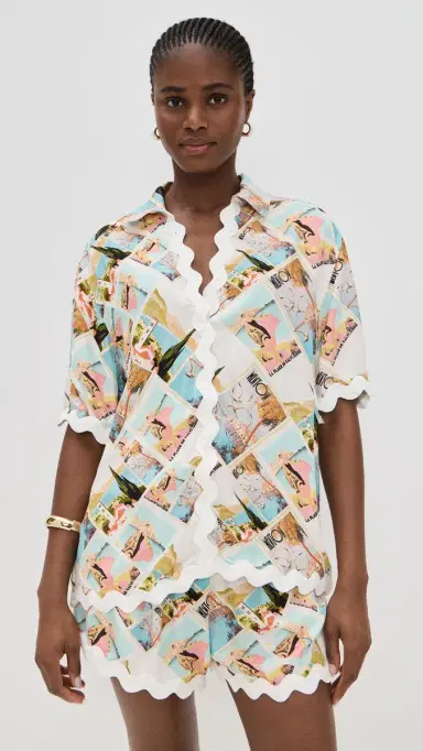 Seven Wonders Caterina Shirt Vacay Aqua | Thumbnail 2 Seven Wonders Caterina Shirt Vacay Aqua | Thumbnail 2