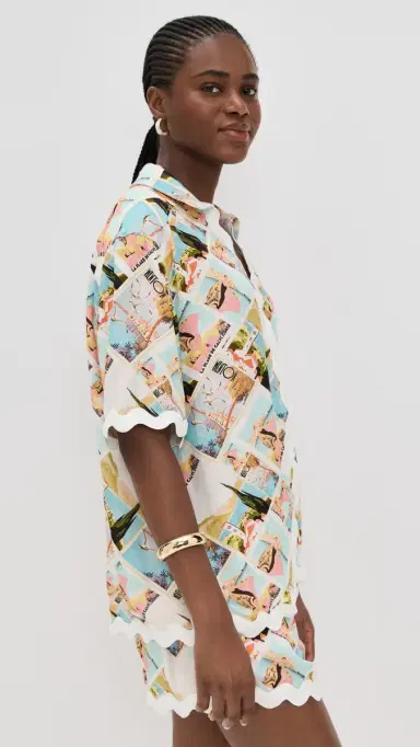 Seven Wonders Caterina Shirt Vacay Aqua | Thumbnail 4 Seven Wonders Caterina Shirt Vacay Aqua | Thumbnail 4