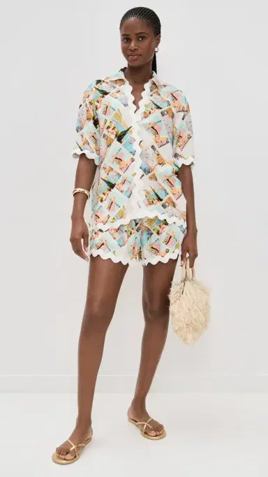 Seven Wonders Caterina Shirt Vacay Aqua | Thumbnail 5 Seven Wonders Caterina Shirt Vacay Aqua | Thumbnail 5