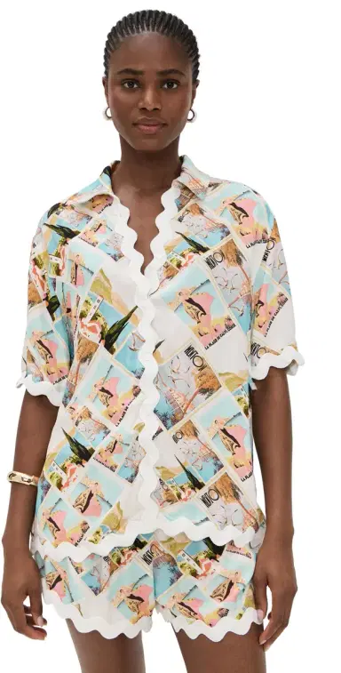 Seven Wonders Caterina Shirt Vacay Aqua | Thumbnail 1 Seven Wonders Caterina Shirt Vacay Aqua | Thumbnail 1