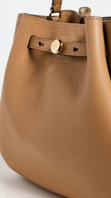 Tory Burch Romy Bucket Bag Tiramisu One Size | Thumbnail 5 Tory Burch Romy Bucket Bag Tiramisu One Size | Thumbnail 5