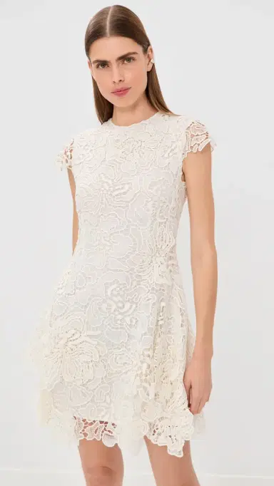 SIMKHAI Novelle Lace ini Dress White | Thumbnail 2 SIMKHAI Novelle Lace ini Dress White | Thumbnail 2