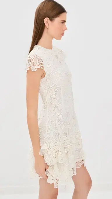 SIMKHAI Novelle Lace ini Dress White | Thumbnail 4 SIMKHAI Novelle Lace ini Dress White | Thumbnail 4
