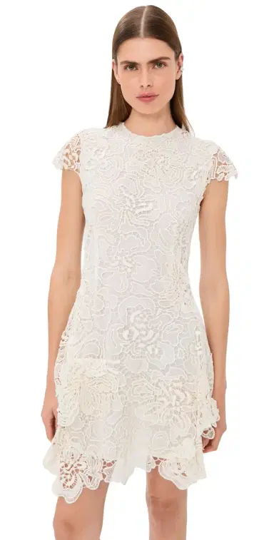 SIMKHAI Novelle Lace ini Dress White | Thumbnail 1 SIMKHAI Novelle Lace ini Dress White | Thumbnail 1