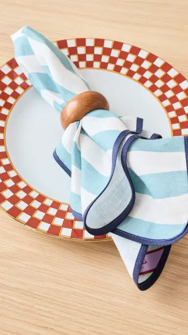 La DoubleJ Large Napkins Set of 2 Blue One Size | Thumbnail 5 La DoubleJ Large Napkins Set of 2 Blue One Size | Thumbnail 5