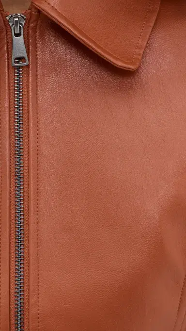 LE BOP Harper Faux eather Jacket Cognac | Thumbnail 6 LE BOP Harper Faux eather Jacket Cognac | Thumbnail 6